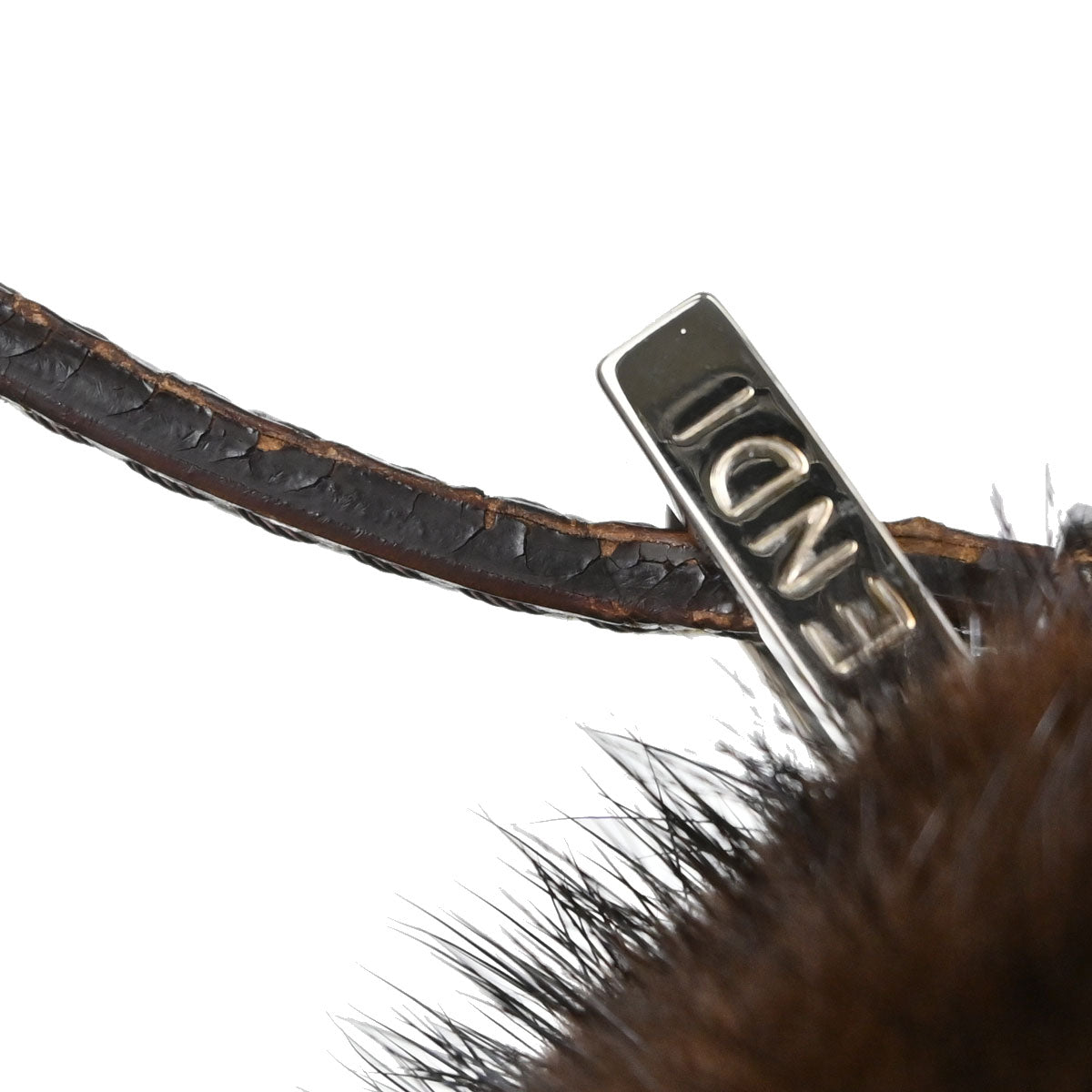 Fendi Brown * Mink Fur Crocodile Handbag