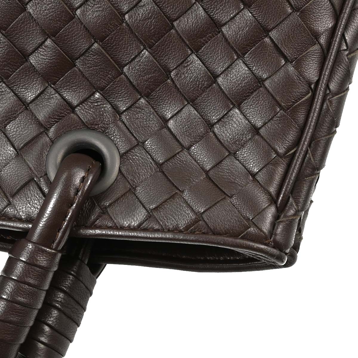 Bottega Veneta Brown Lambskin Intrecciato Tote Handbag