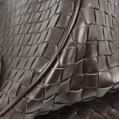 Bottega Veneta Brown Lambskin Intrecciato Tote Handbag