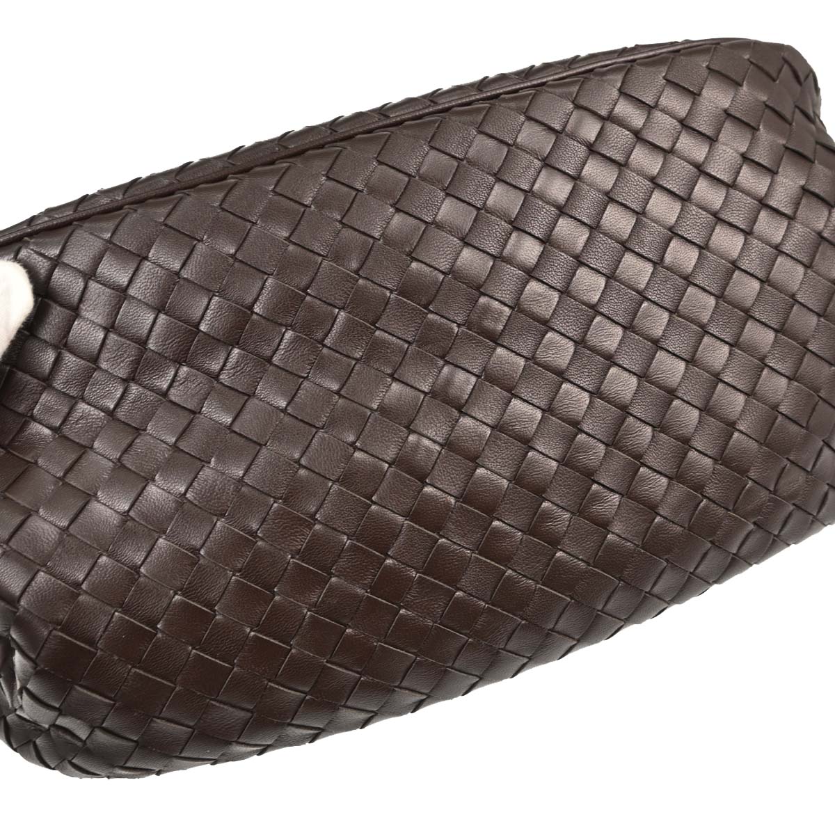 Bottega Veneta Brown Lambskin Intrecciato Tote Handbag