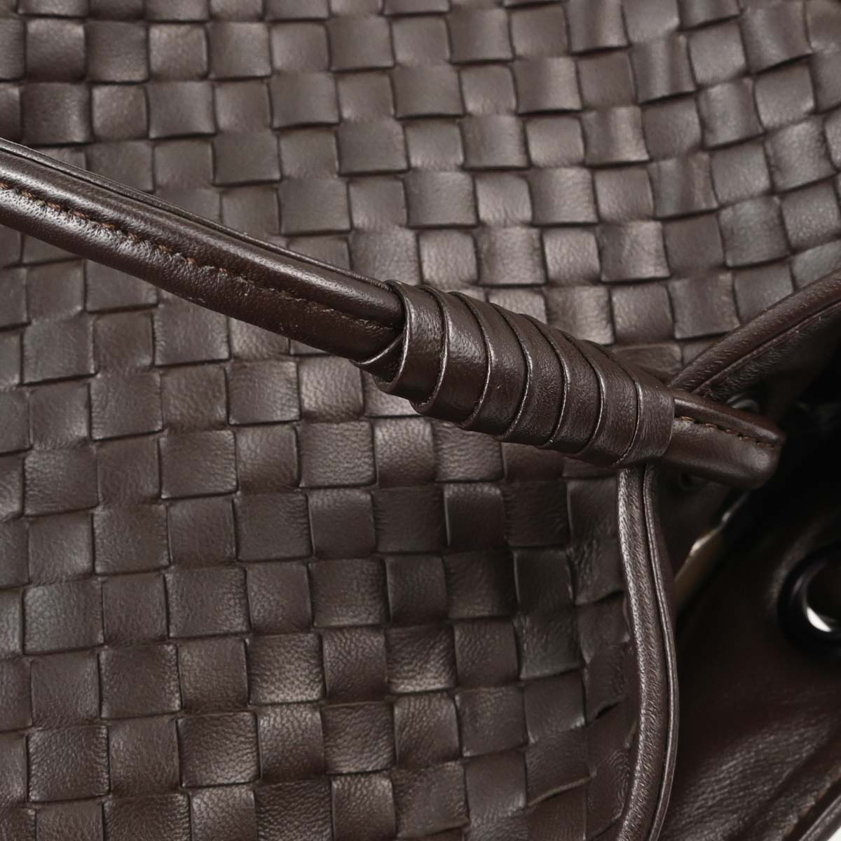 Bottega Veneta Brown Lambskin Intrecciato Tote Handbag