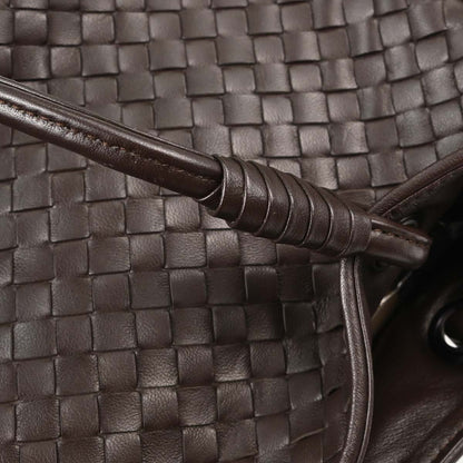 Bottega Veneta Brown Lambskin Intrecciato Tote Handbag