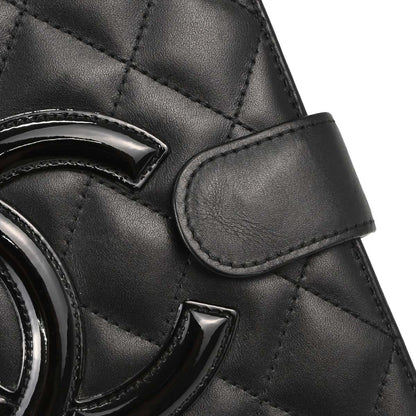 Chanel 2012 Black Calfskin Cambon Ligne Bifold Wallet
