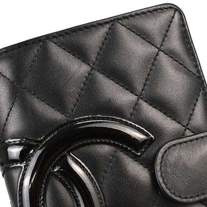 Chanel 2012 Black Calfskin Cambon Ligne Bifold Wallet