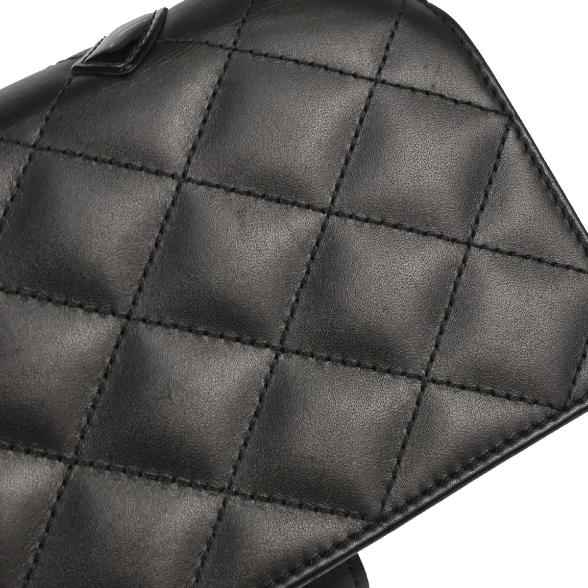 Chanel 2012 Black Calfskin Cambon Ligne Bifold Wallet