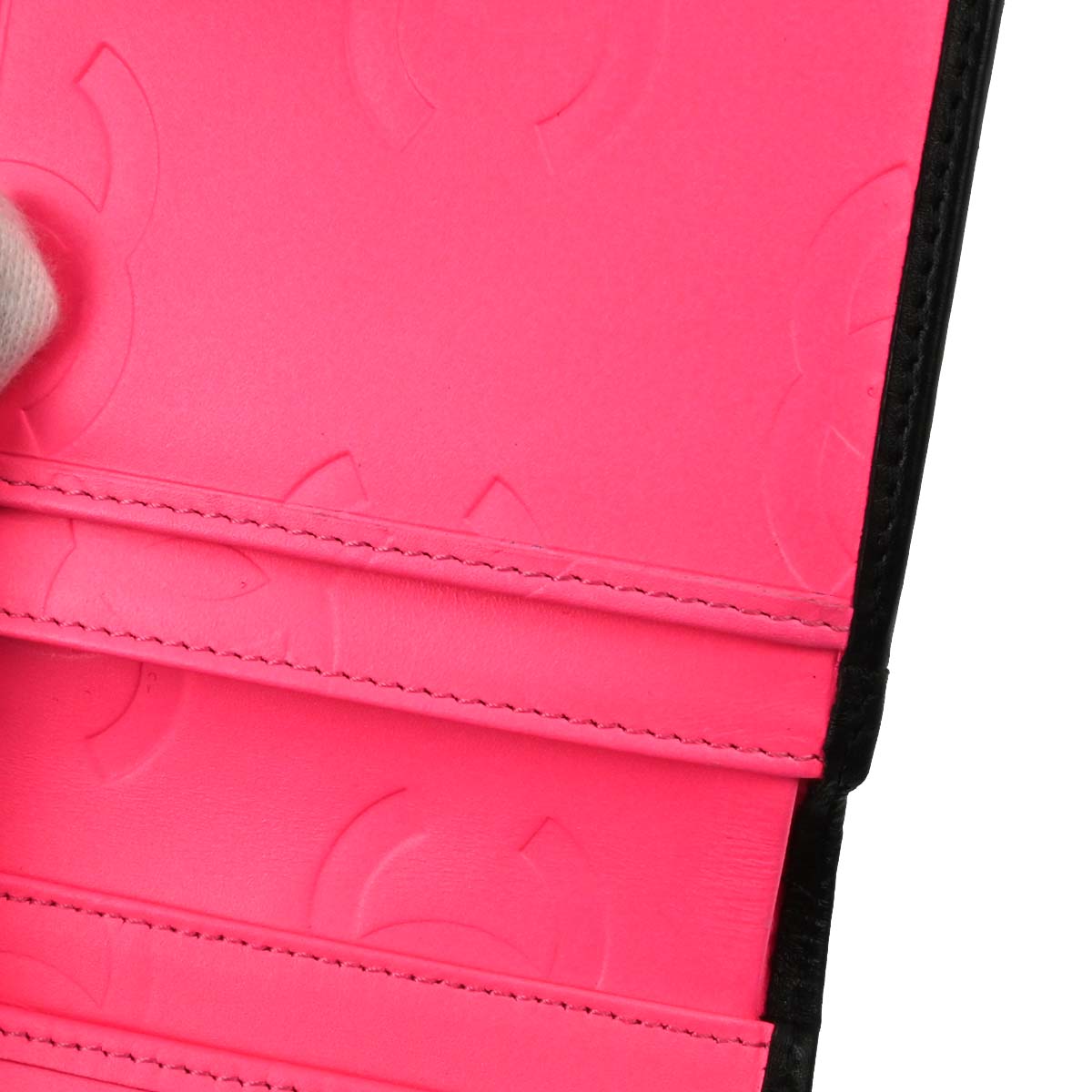 Chanel 2012 Black Calfskin Cambon Ligne Bifold Wallet