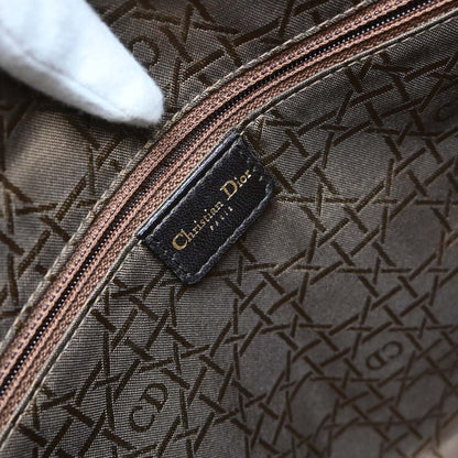 Christian Dior Brown Lambskin Lady Dior Cannage 2way Shoulder Handbag