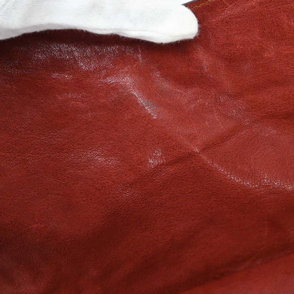 Christian Dior Red Leather Vintage Finish Gaucho Shoulder Bag