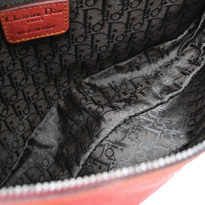 Christian Dior Red Leather Vintage Finish Gaucho Shoulder Bag