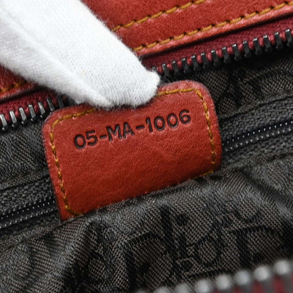 Christian Dior Red Leather Vintage Finish Gaucho Shoulder Bag