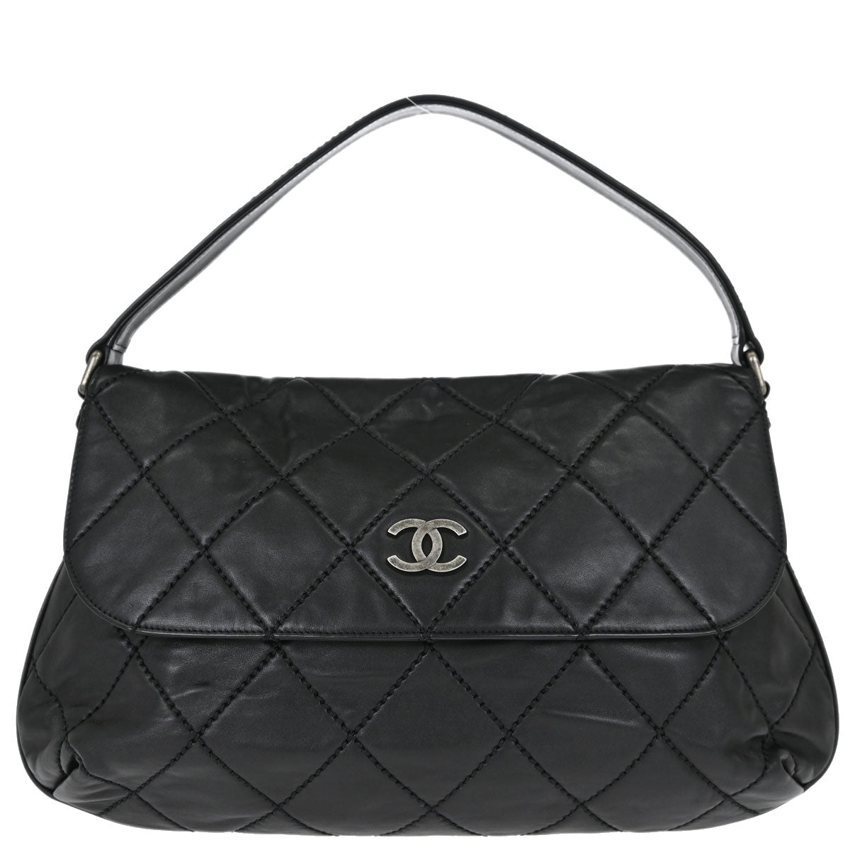 Chanel Black Calfskin Wild Stitch Handbag