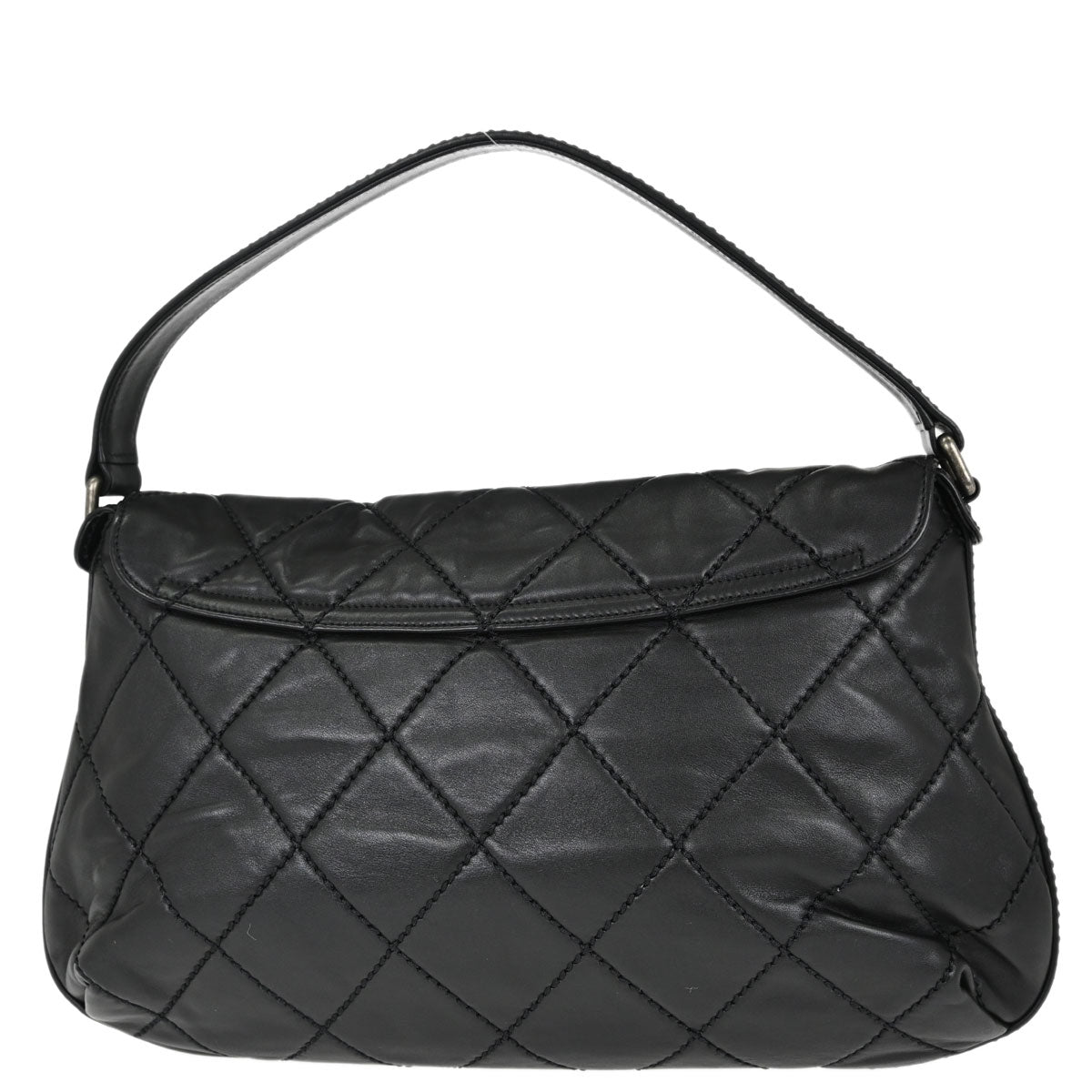 Chanel Black Calfskin Wild Stitch Handbag