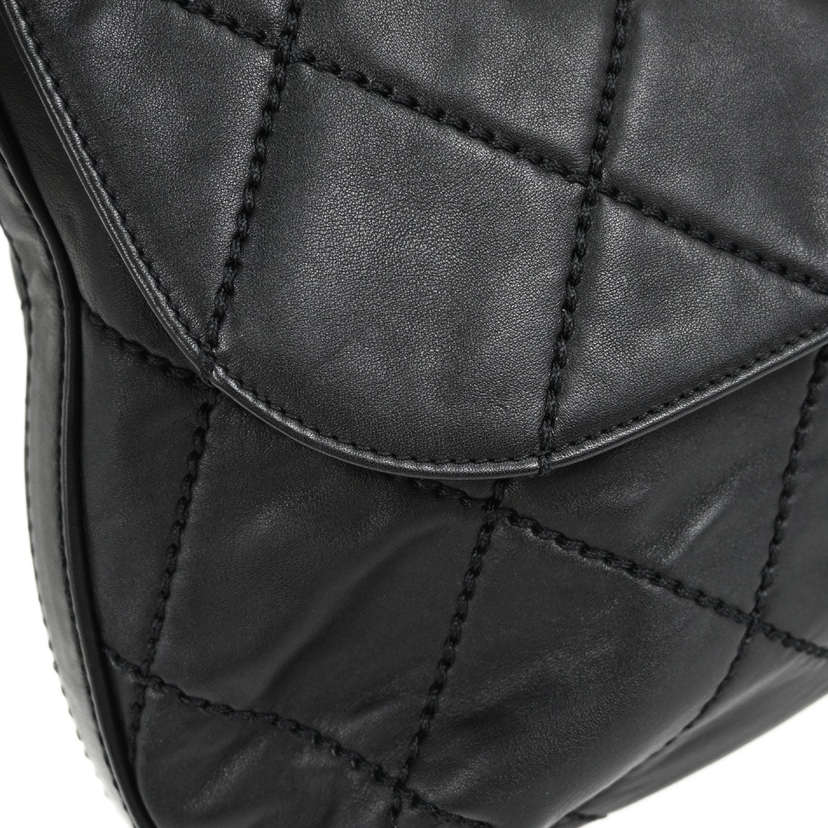 Chanel Black Calfskin Wild Stitch Handbag