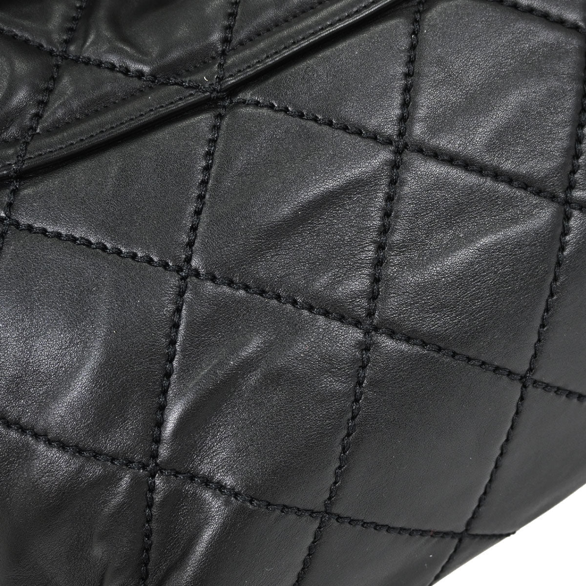 Chanel Black Calfskin Wild Stitch Handbag