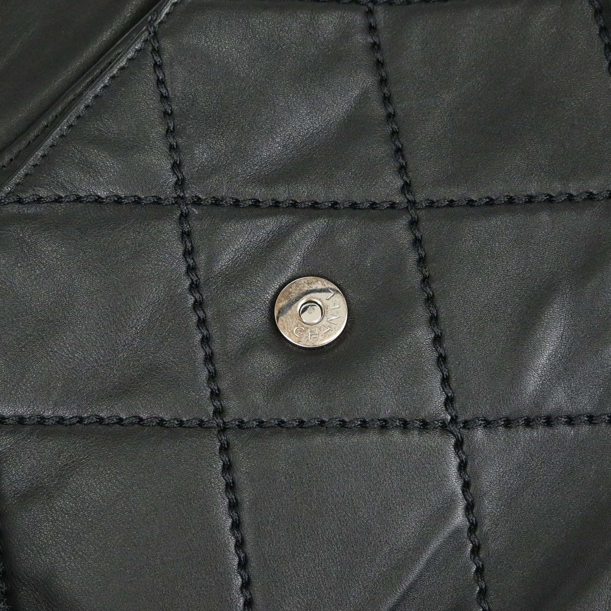 Chanel Black Calfskin Wild Stitch Handbag