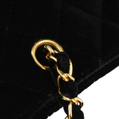 Chanel Black Velvet Shoulder Bag