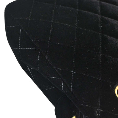 Chanel Black Velvet Shoulder Bag