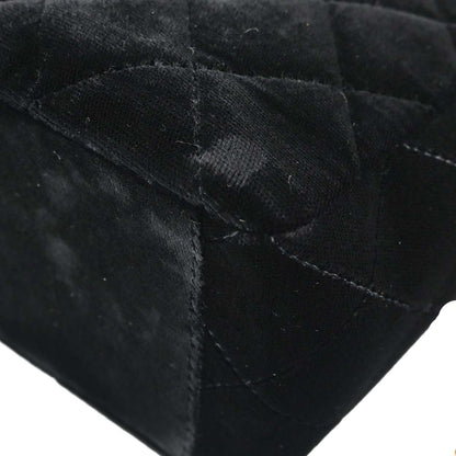 Chanel Black Velvet Shoulder Bag