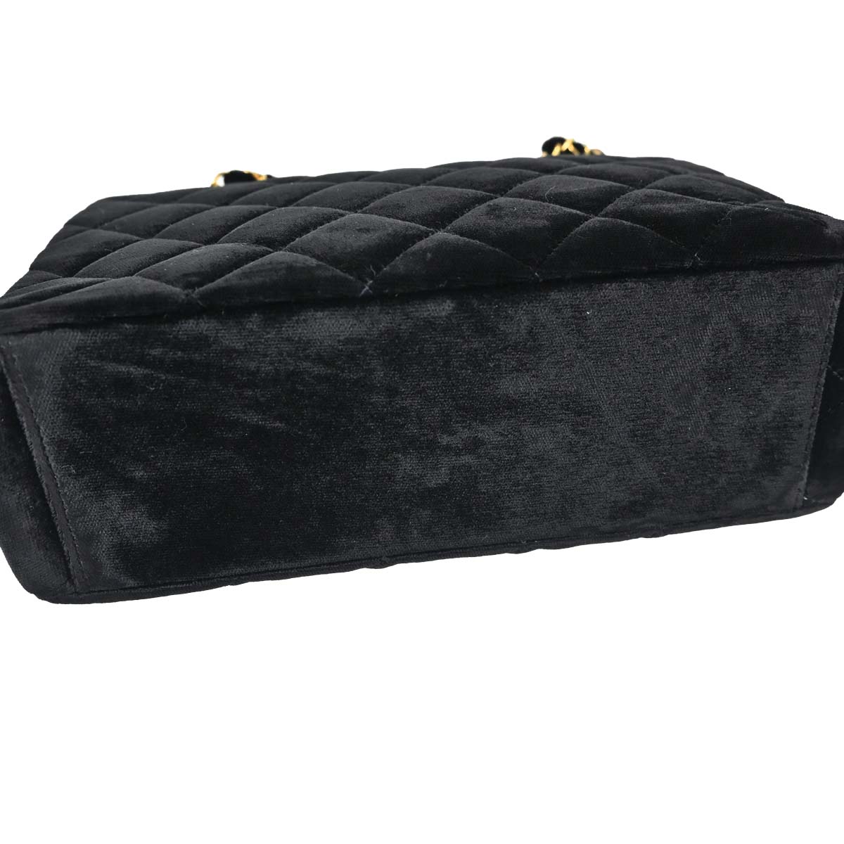 Chanel Black Velvet Shoulder Bag