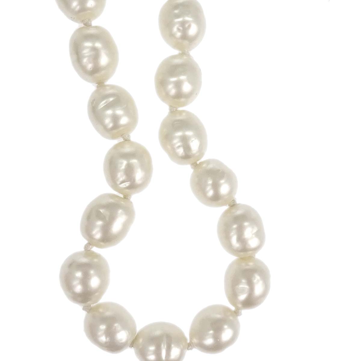 Chanel Lariat Necklace Gripoix Costume Pearl Gold 1989