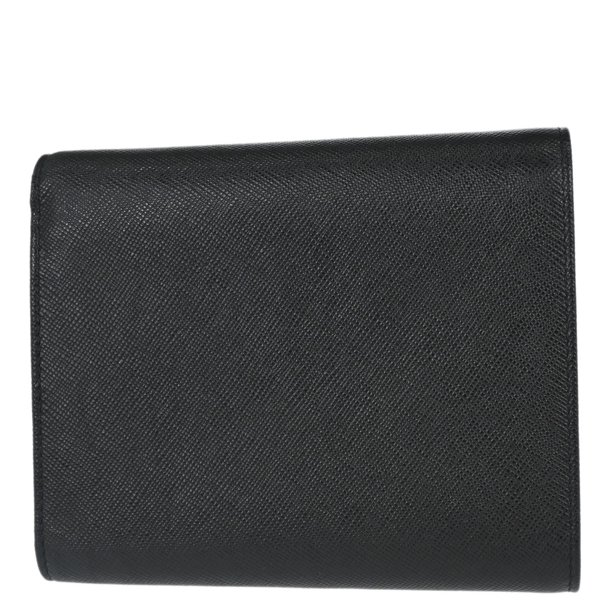 Prada Black Leather Trifold Wallet