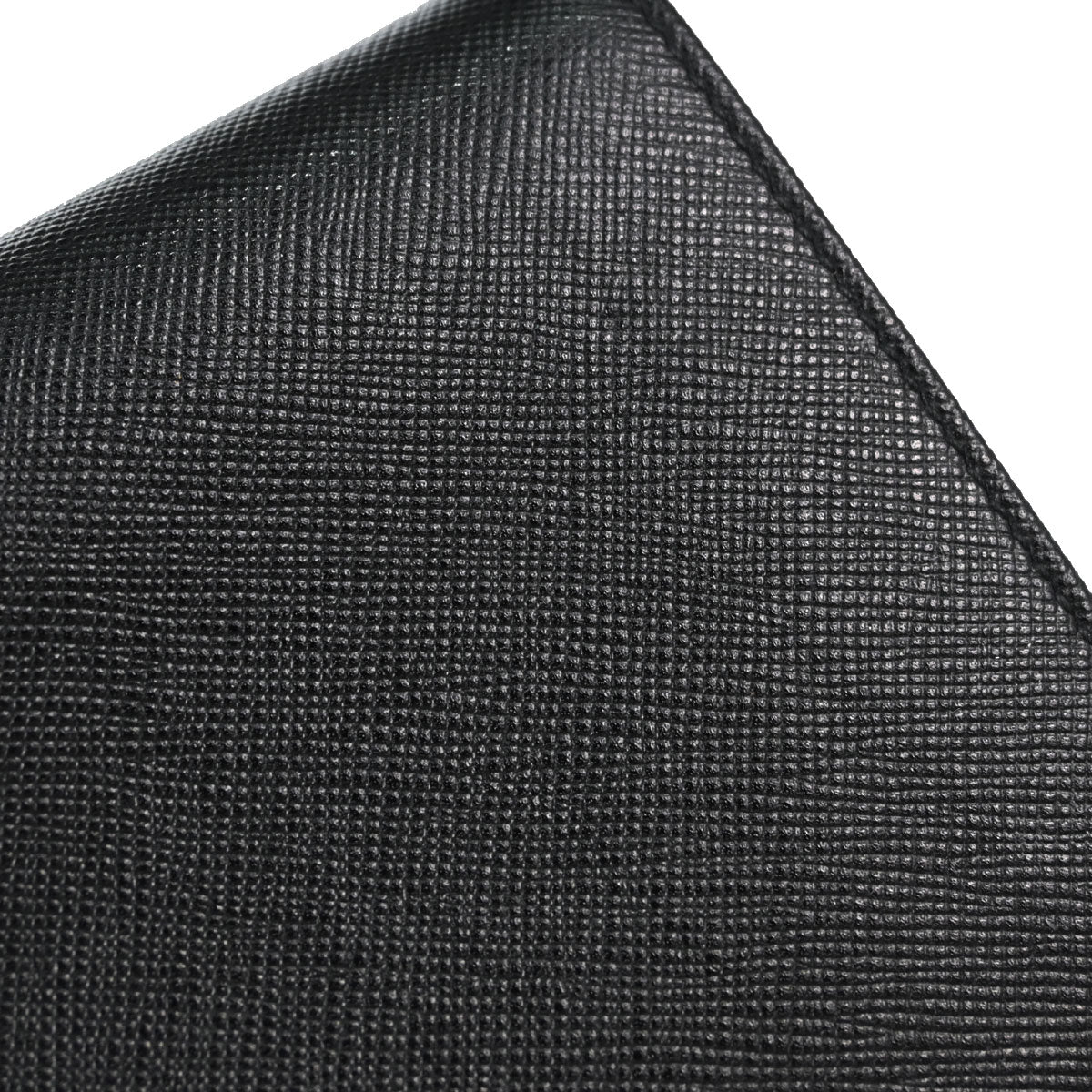Prada Black Leather Trifold Wallet