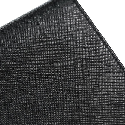 Prada Black Leather Trifold Wallet