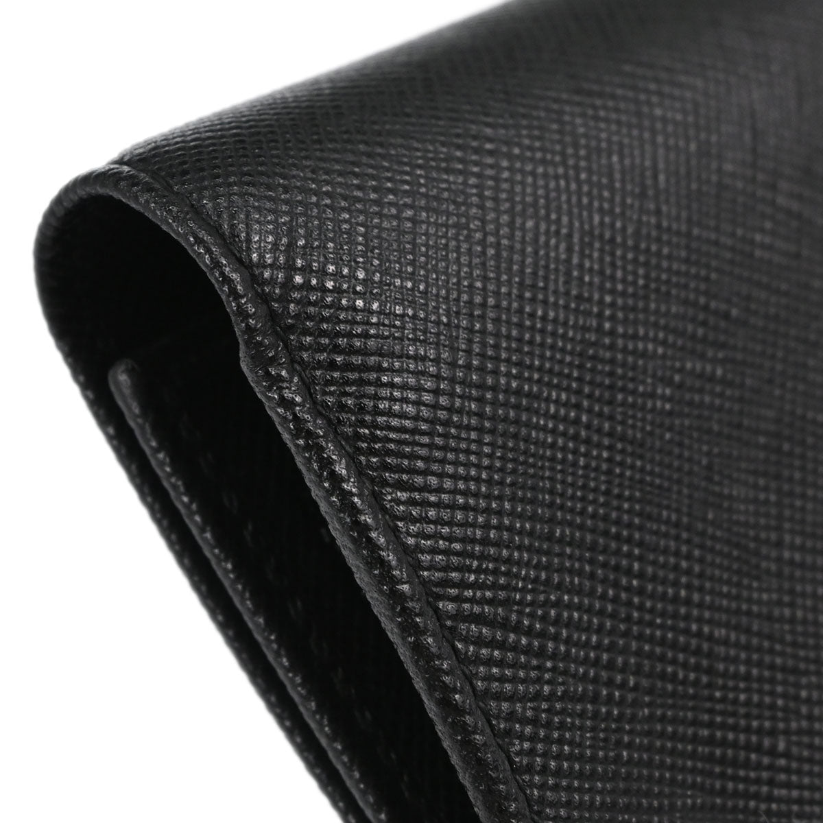 Prada Black Leather Trifold Wallet