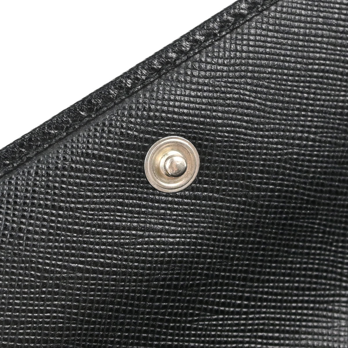 Prada Black Leather Trifold Wallet