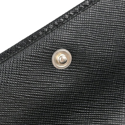 Prada Black Leather Trifold Wallet