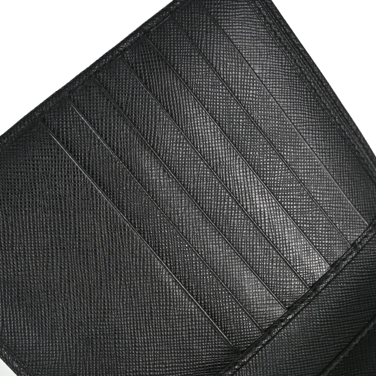 Prada Black Leather Trifold Wallet