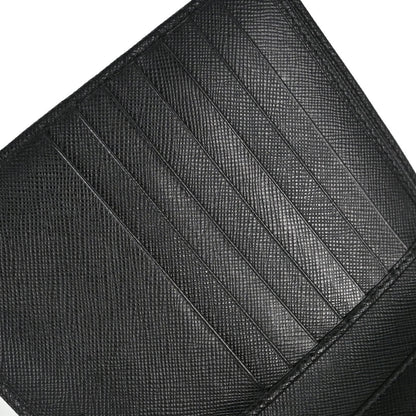 Prada Black Leather Trifold Wallet