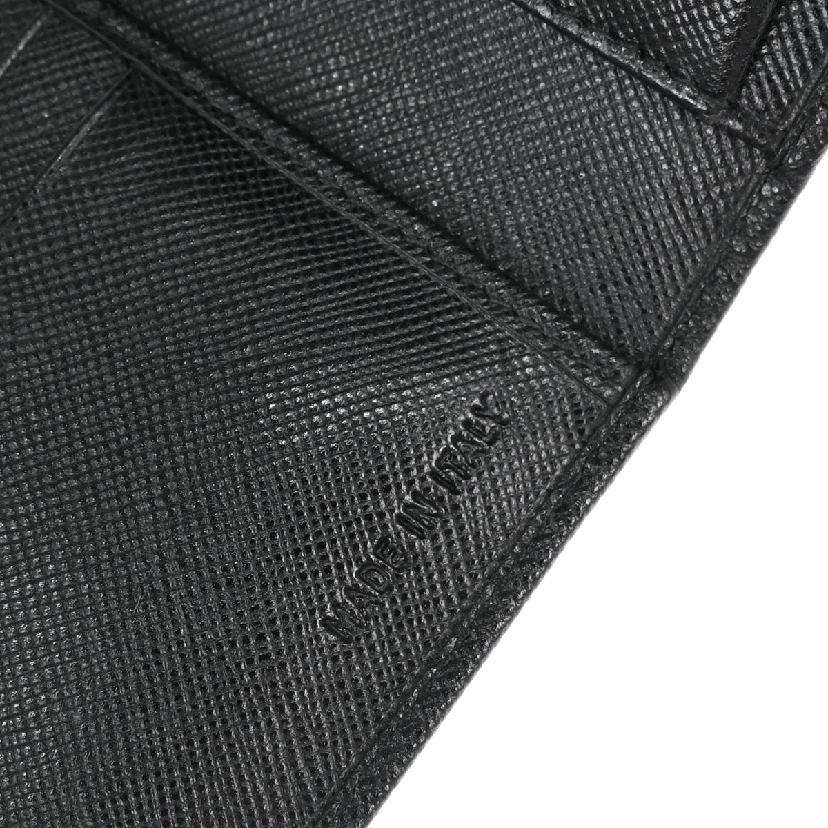 Prada Black Leather Trifold Wallet