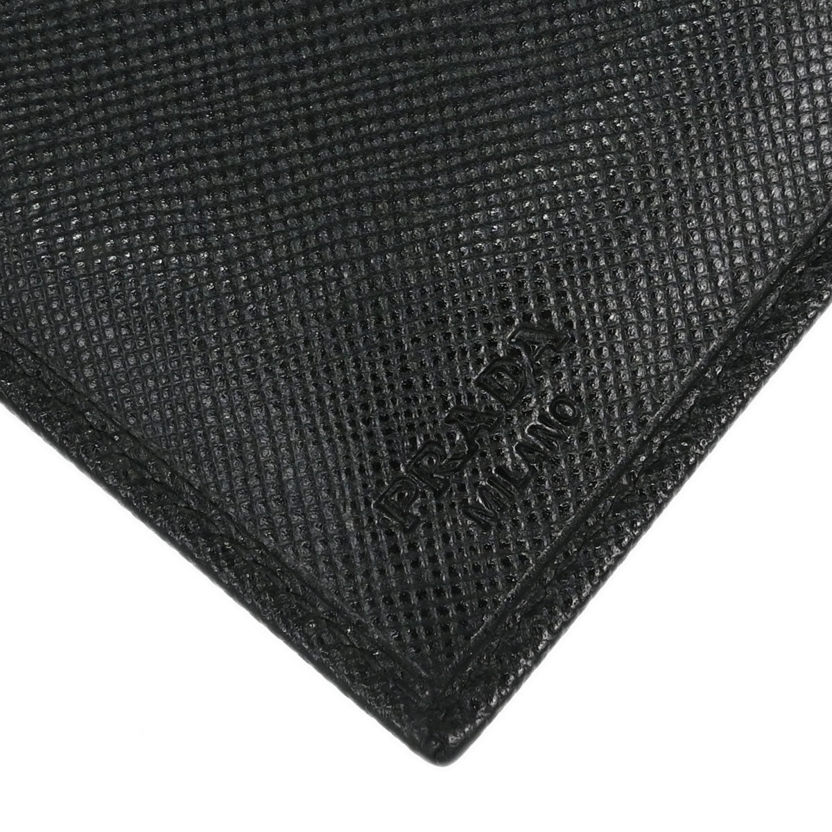 Prada Black Leather Trifold Wallet