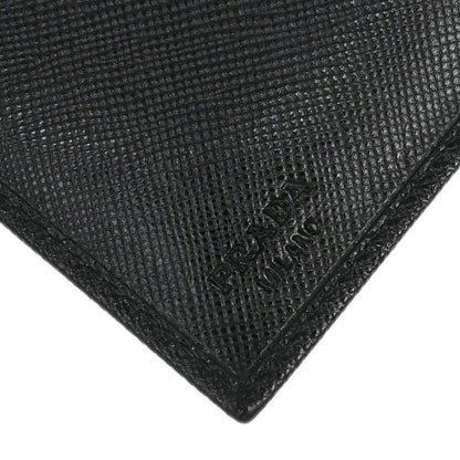 Prada Black Leather Trifold Wallet