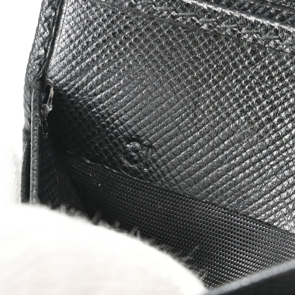Prada Black Leather Trifold Wallet