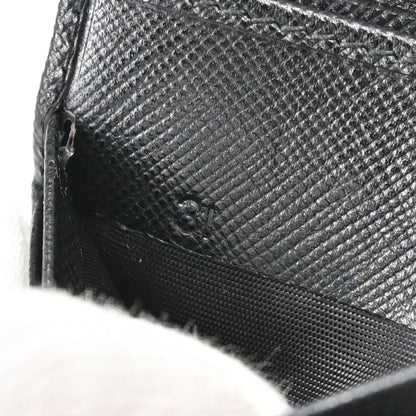 Prada Black Leather Trifold Wallet