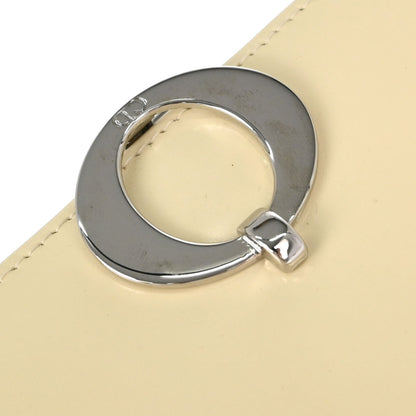 Christian Dior Ivory Patent Leather Bifold Long Wallet