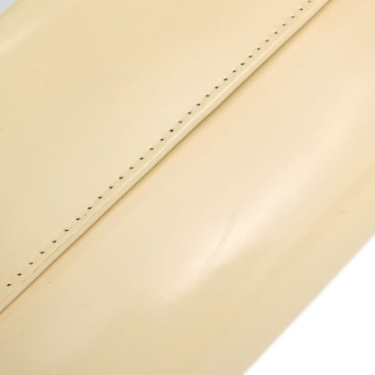 Christian Dior Ivory Patent Leather Bifold Long Wallet