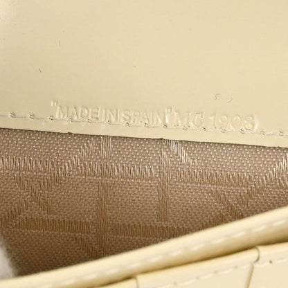 Christian Dior Ivory Patent Leather Bifold Long Wallet