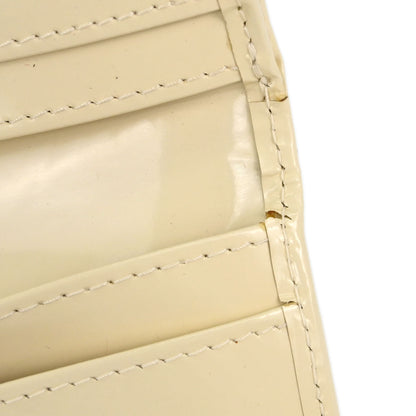 Christian Dior Ivory Patent Leather Bifold Long Wallet