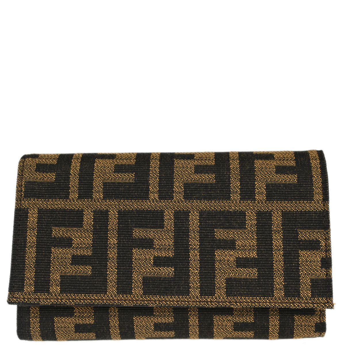 Fendi Brown Zucca Trifold Wallet Purse