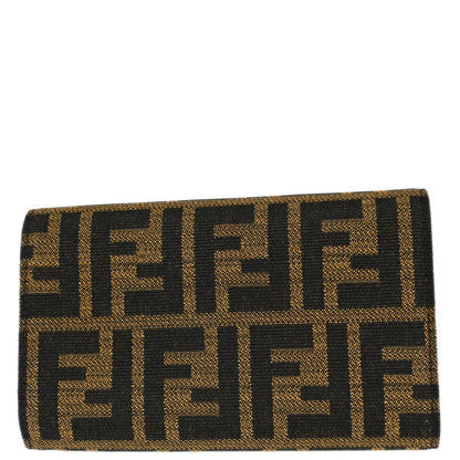 Fendi Brown Zucca Trifold Wallet Purse