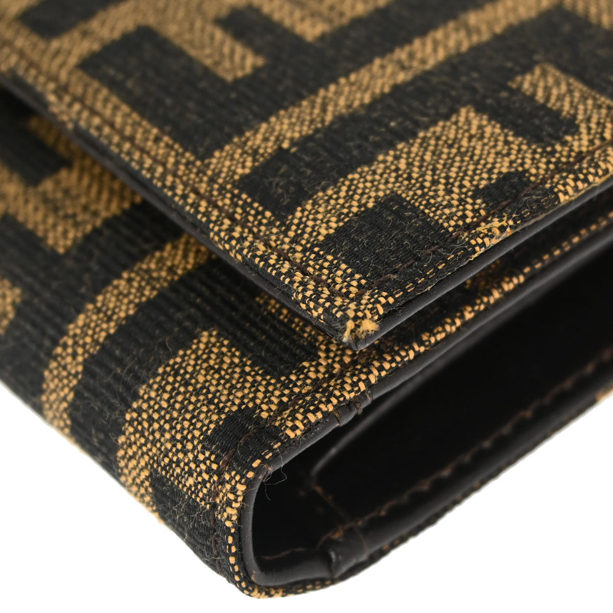 Fendi Brown Zucca Trifold Wallet Purse