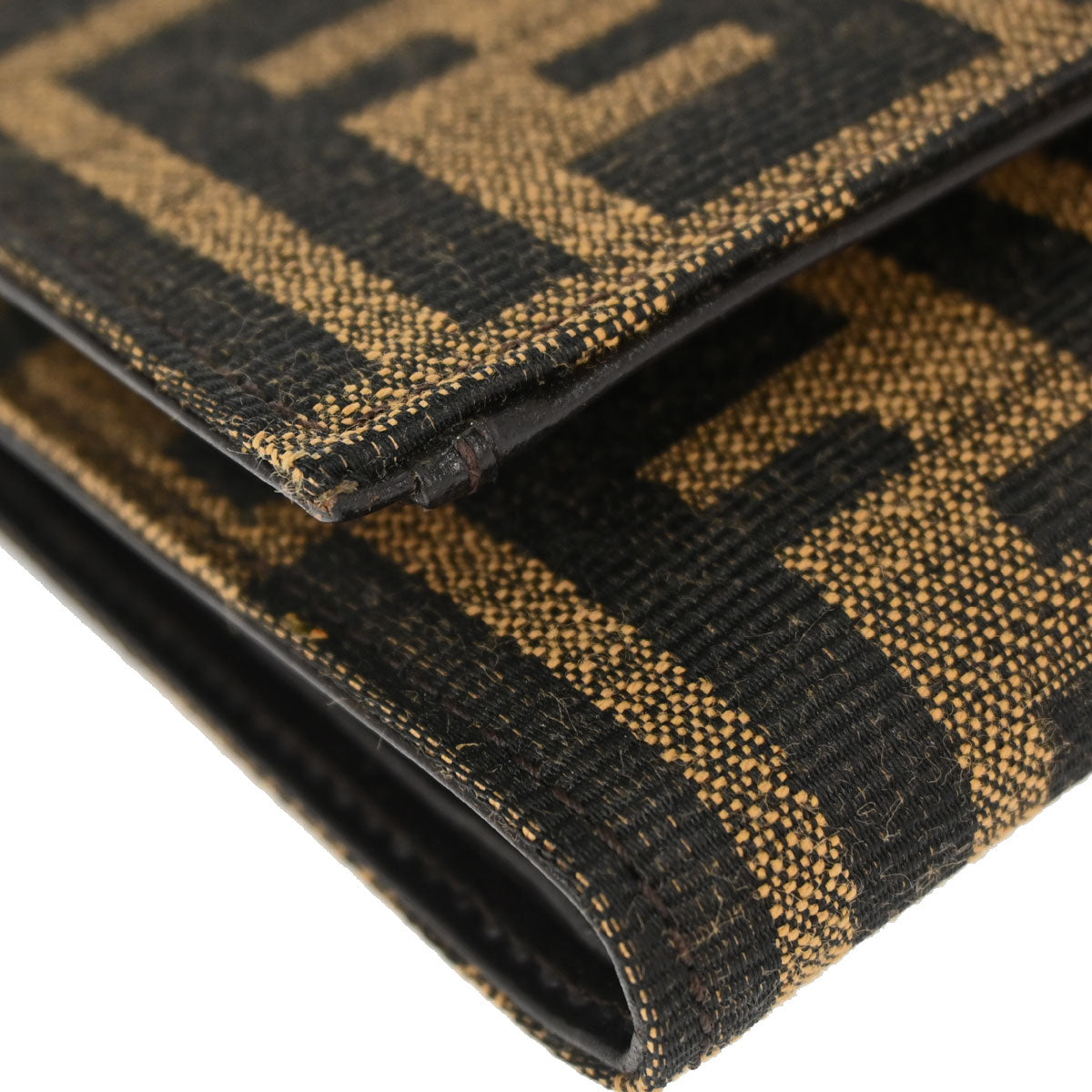Fendi Brown Zucca Trifold Wallet Purse