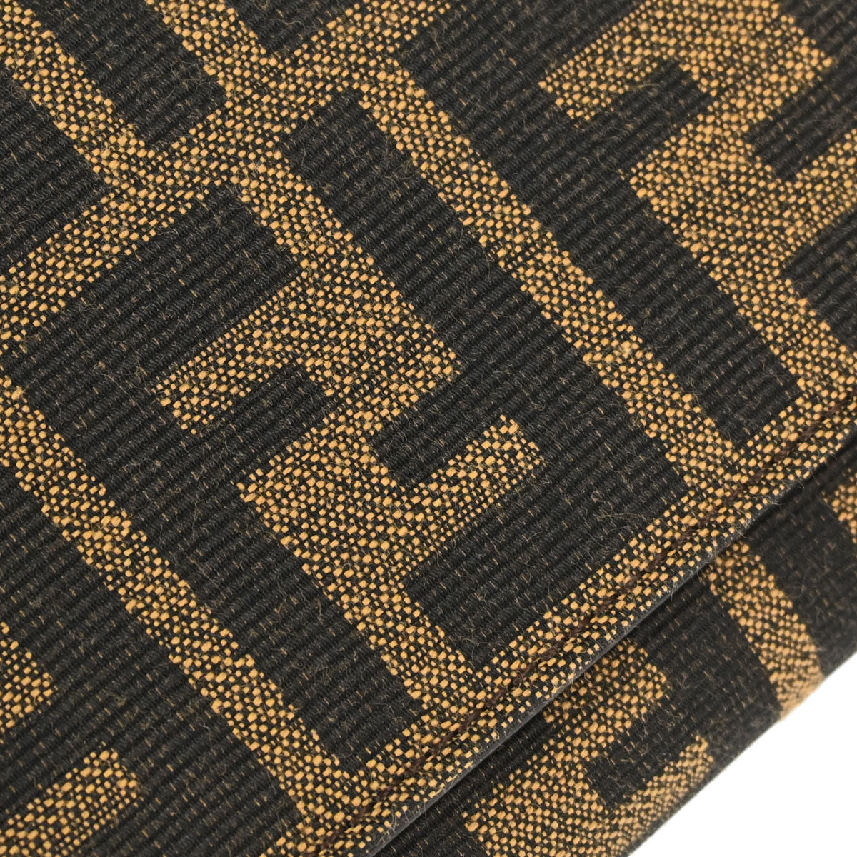 Fendi Brown Zucca Trifold Wallet Purse