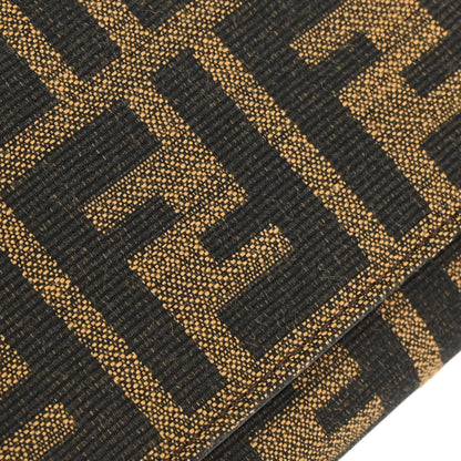 Fendi Brown Zucca Trifold Wallet Purse