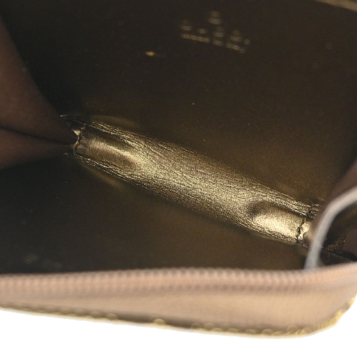 Gucci Metallic Khaki Canvas GG Coin Purse Wallet