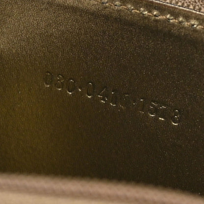 Gucci Metallic Khaki Canvas GG Coin Purse Wallet