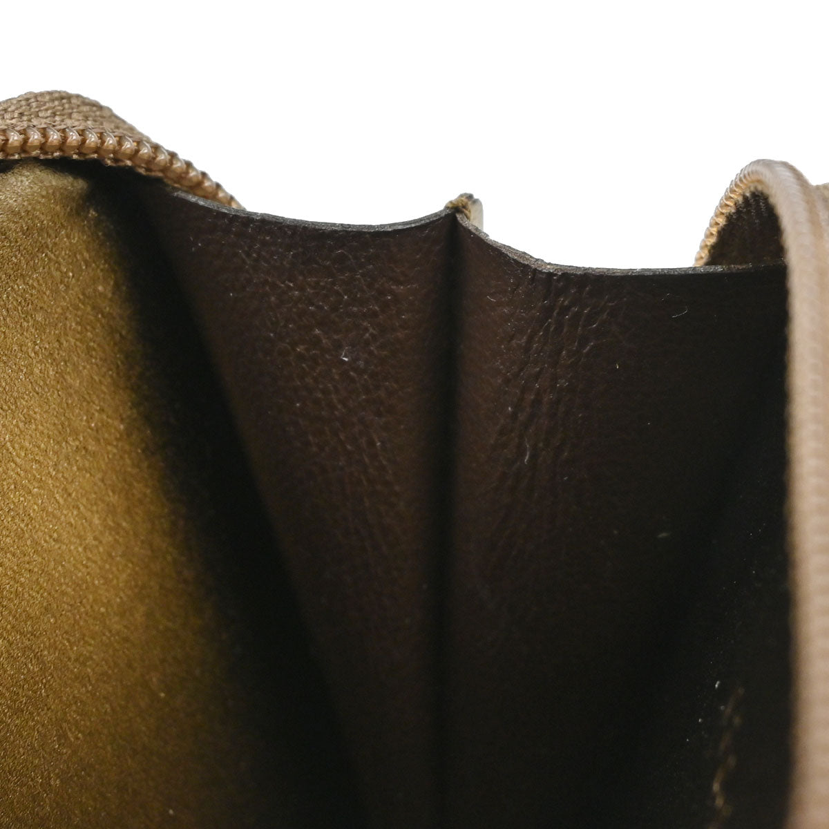 Gucci Metallic Khaki Canvas GG Coin Purse Wallet